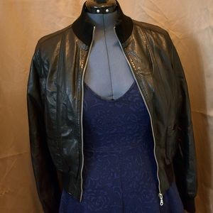 Faux Leather Zip up